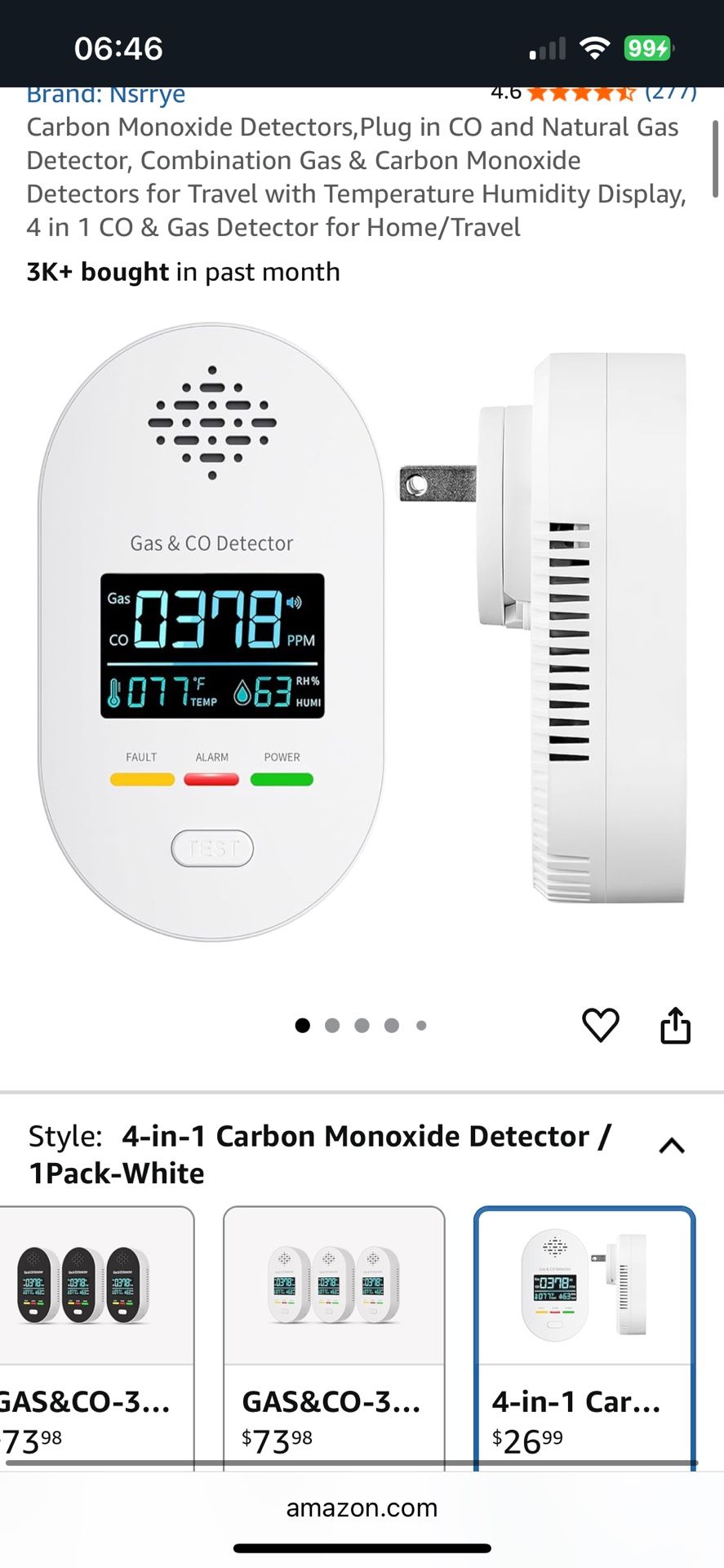 New Carbon Monoxide Detector