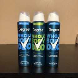 Degree Whole Body Deodorant Sprays