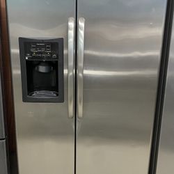 Stainless Steel GE Side By Side Refrigerator  