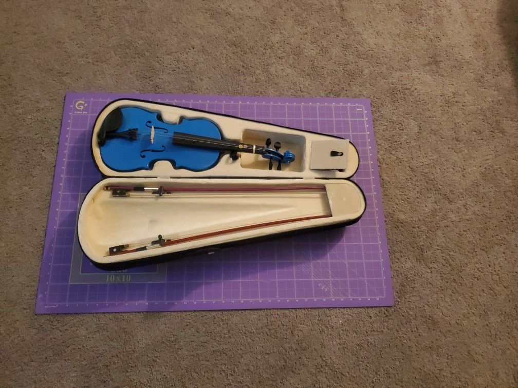 Blue kids violin