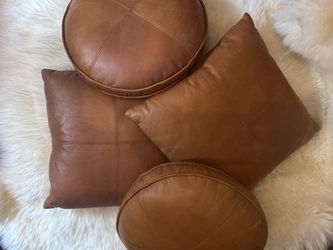 Genuine leather pillows