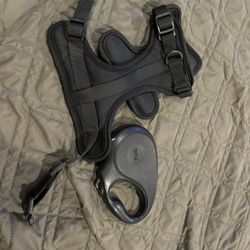 Wild One Harness & Retractable Leash Black