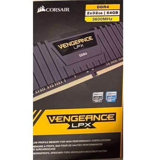 CORSAIR - VENGEANCE LPX 64GB (2x32GB) DDR4 3200MHz C16 UDIMM Desktop Memory -