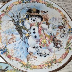 "Frosty"  Collector Plates