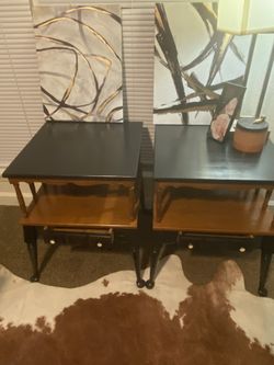 Refinished Ethan Allen circa 1776 collection End Tables