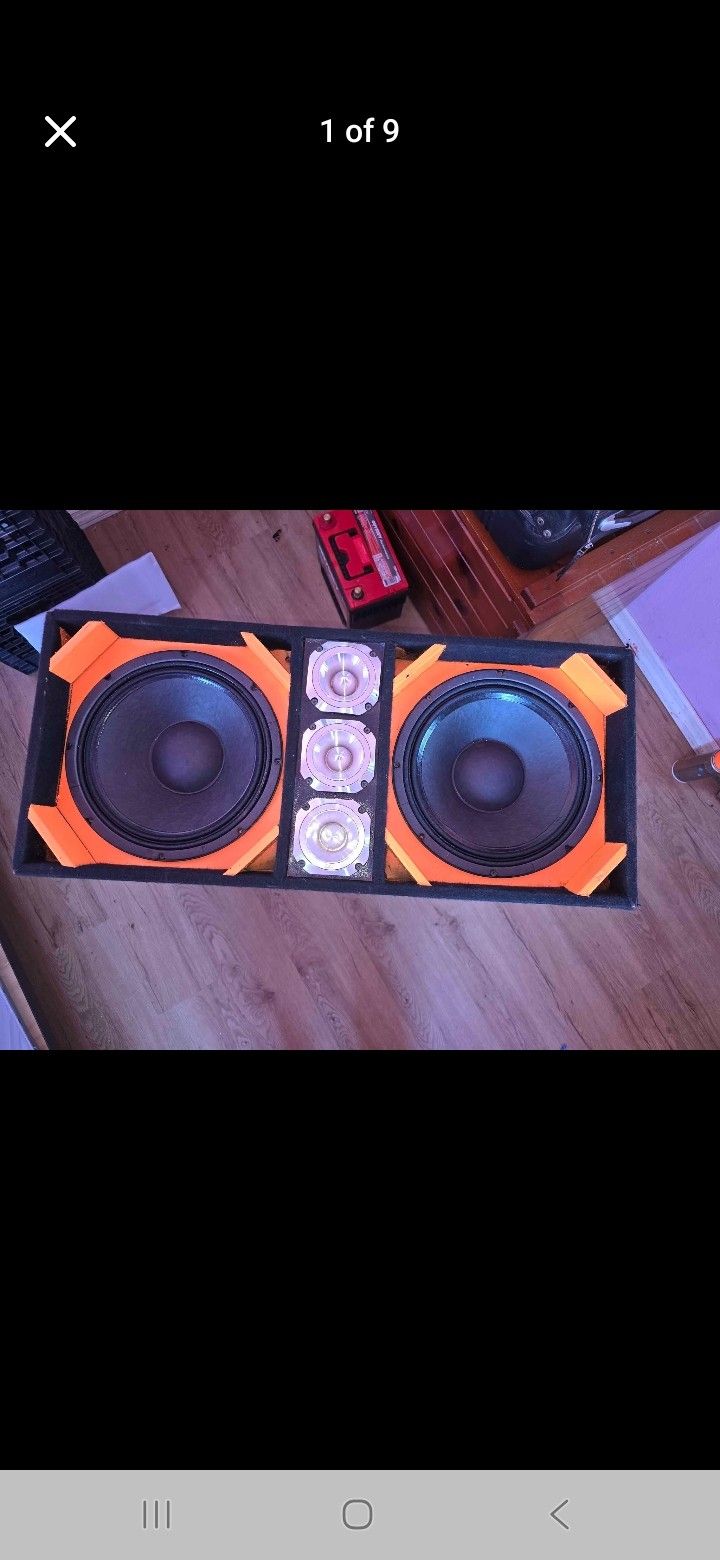 12w750 18 sound 12" Eighteen Sound chuchero box with three DC Audio 4" Tweeters