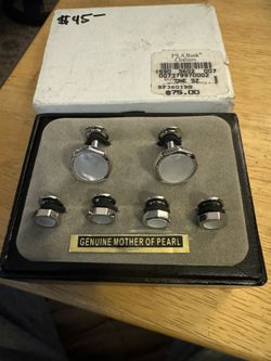 White Mother of Pearl Tuxedo Shirt Studs