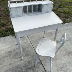 3 Piece Set: Slanted Lift Top Desk, Organizer & Chair