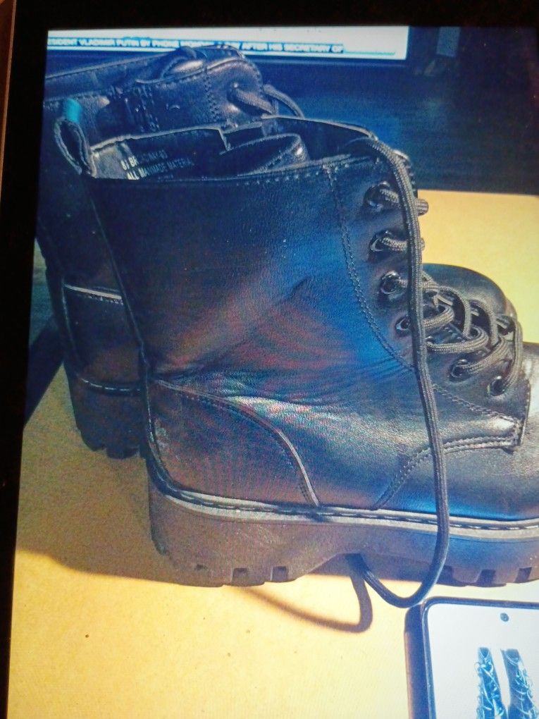 ROUGE WILD FABLE BLACK LOGAN LUG COMBAT ZIPPER COMBAT BOOTS SIZE 8.5