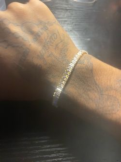 Gold Baguette Tennis Bracelet