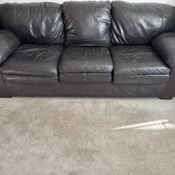 Brown Leather Couch