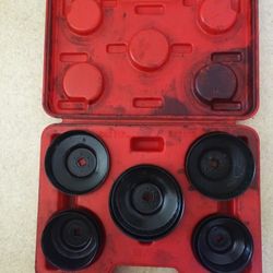 8 piece oil filter wrench set, specifically a cap-style set