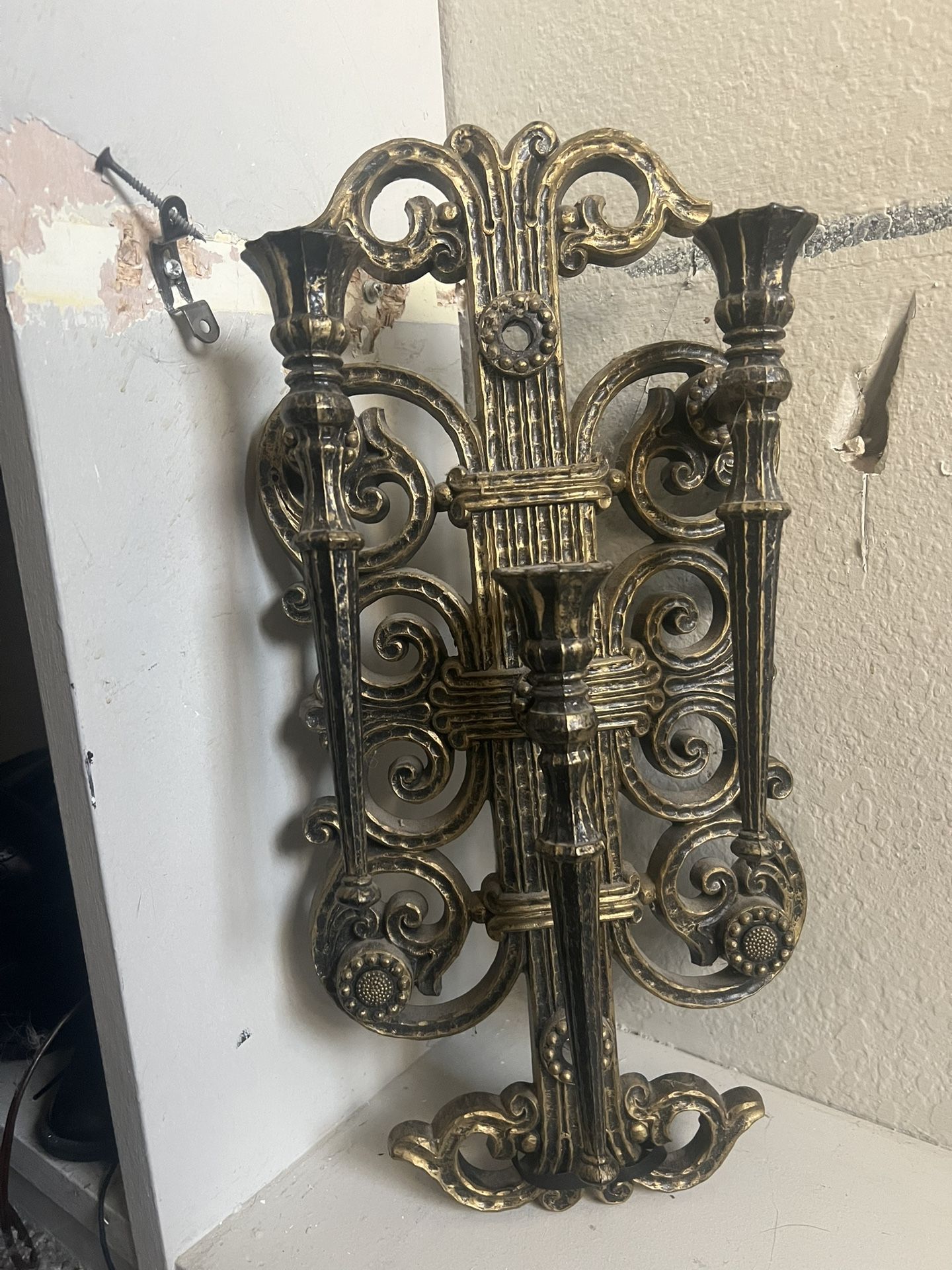 Wall Mount Candelabra Candle Holder Vintage Antique