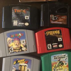 N64 Bomberman 64 Gameshark Paper Boy Spider-Man Turok 2 Army Men Air Combat Nintendo 64 Video Games