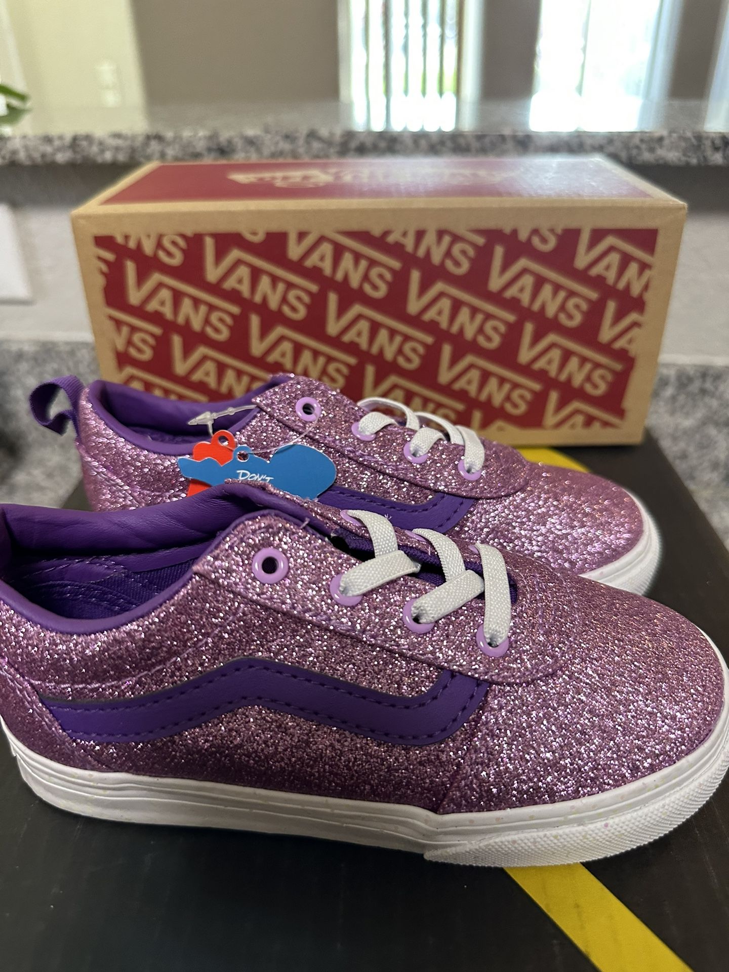 Vans Shoes - Purple Glitter - Size 10 Kids
