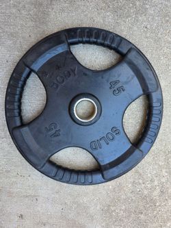Body-Solid 45lb Rubber Grip Olympic Plate