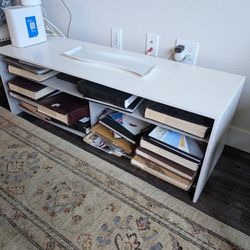 Low TV Or Book Case White