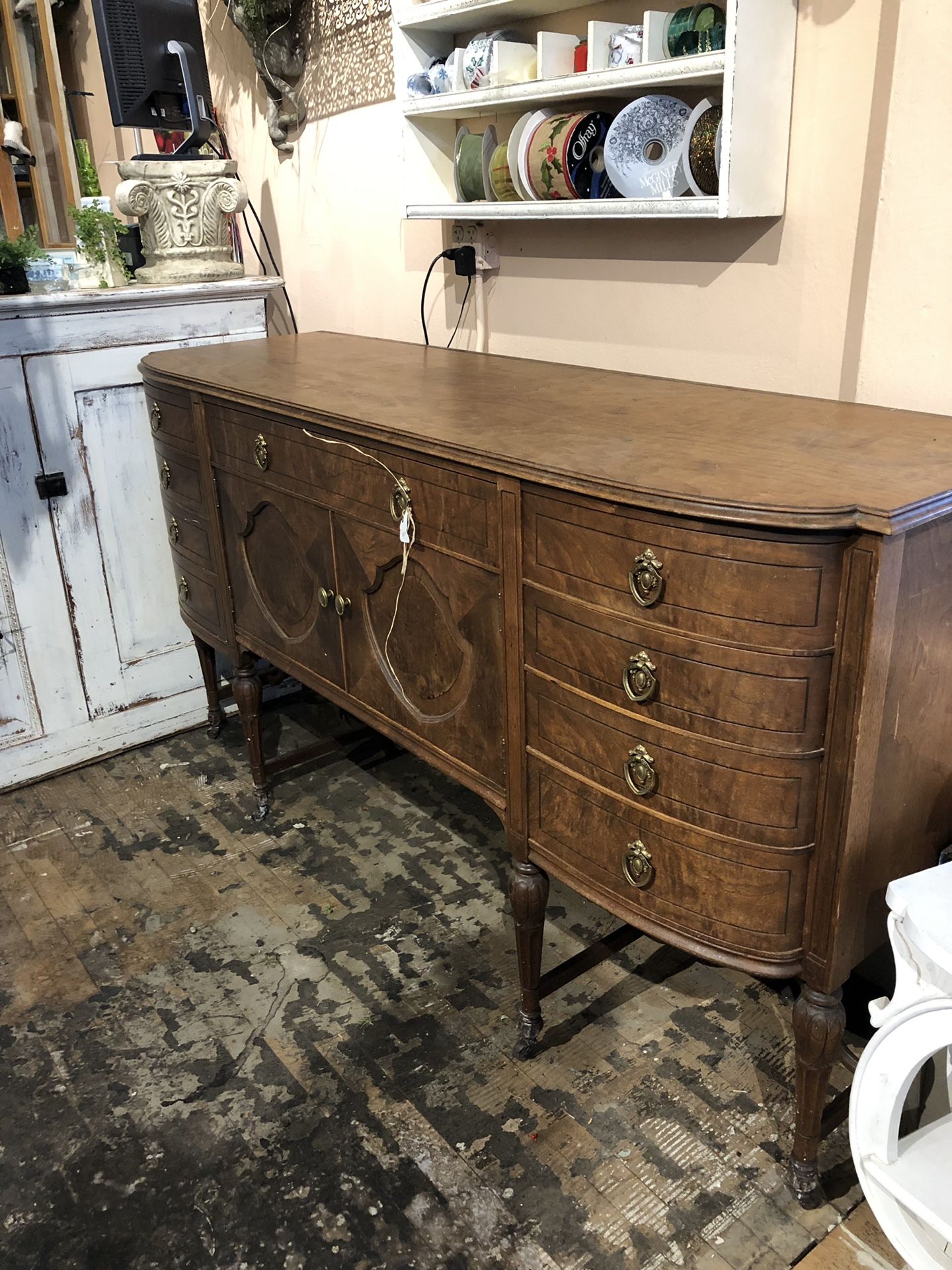 Antique walnut buffet/sideboard