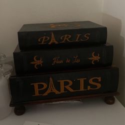 3 layer storage decor box paris/french theme