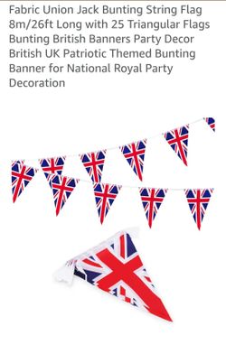 Brittish World Cup String Flags, New