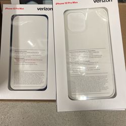 Brand New Verizon iPhone 12 Pro Max Case $39.99 Clear Black Blue