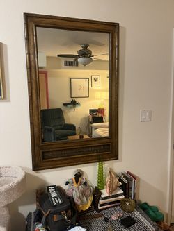 Large Wooden Frame Mirror
