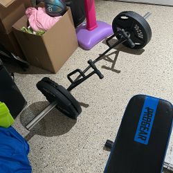 Trap bar with 45lb Plates X4
