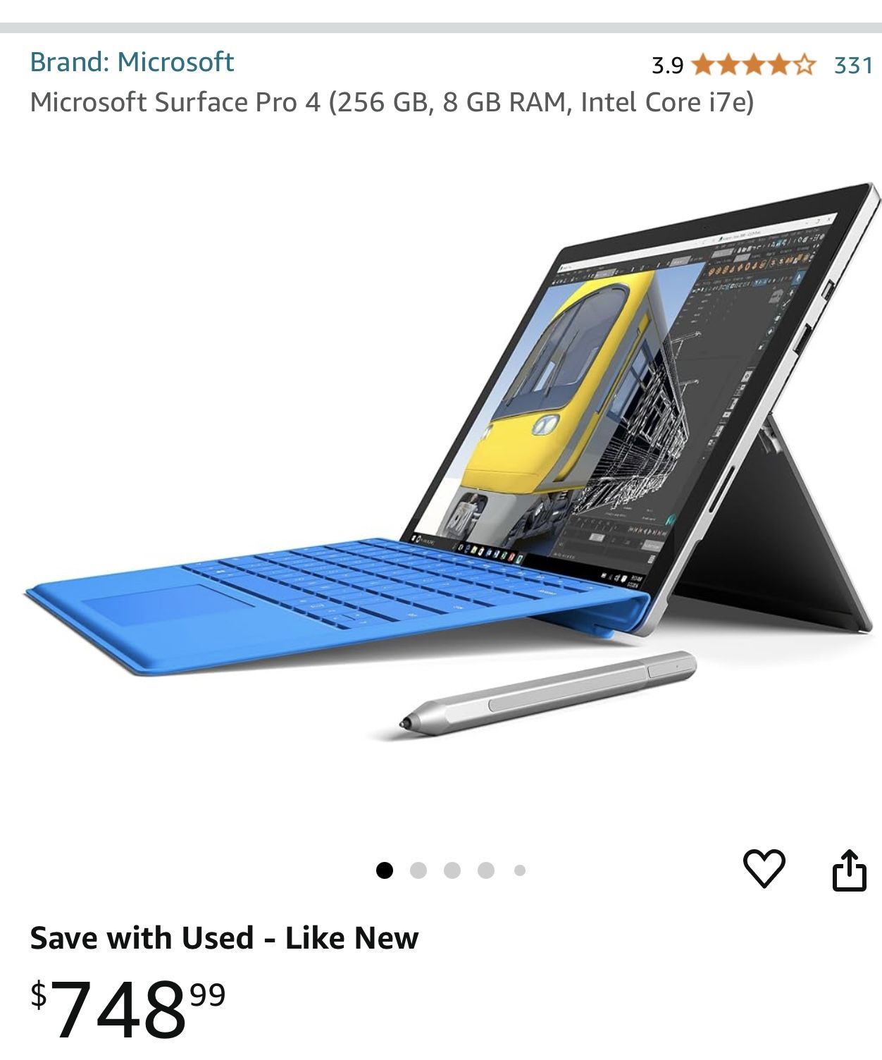 Surface Pro 4. i7 8g 2016