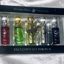 Beverly Hills Polo Club Exclusive Set for Men, containing five mini Eau de Toilette sprays