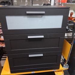 Black Three Drawer Dresser