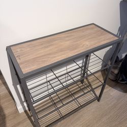 4-tier shoe rack with console top