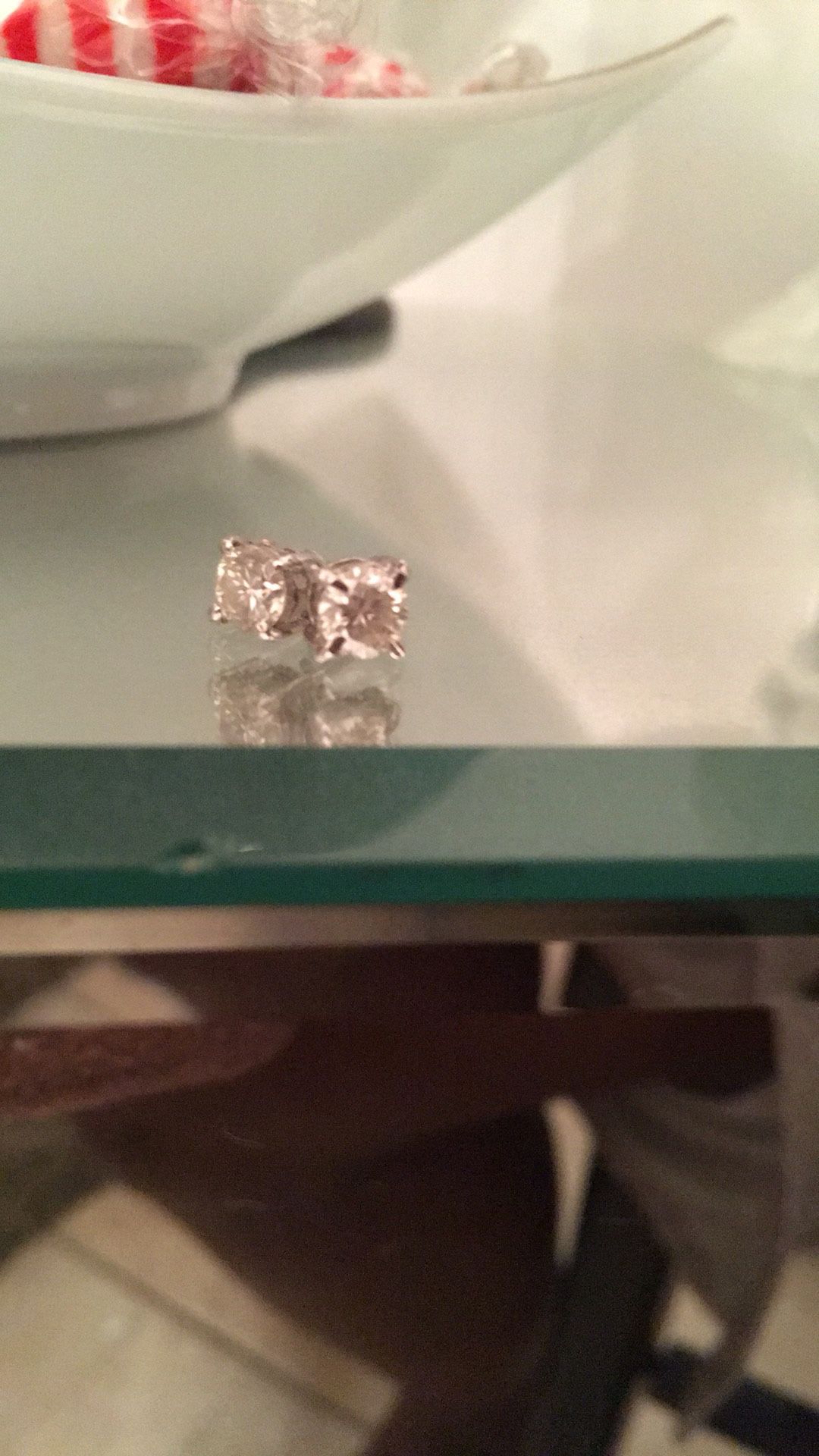 Auth 1.84 moissanite diamond earrings
