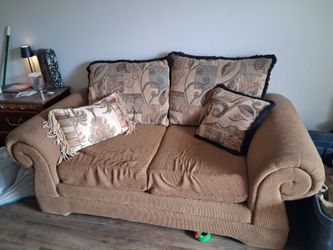 Big couch, love seat and coffee table $50 obo