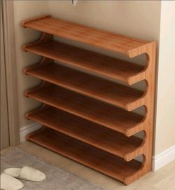 Wooden shoe rack