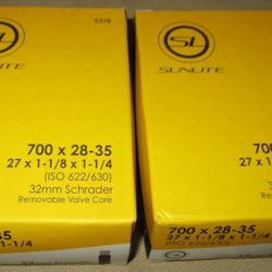 Sunlite Bicycle Tube, 700 x 28-35 (27 x 1-1/8-1-1/4) 32mm Schrader Valve