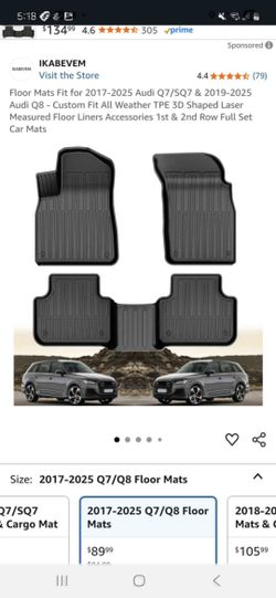 Audi q7 q8 floor mats 2019-2025