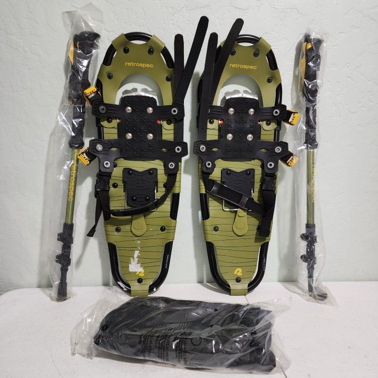 Retrospec Drifter Snow shoes Size 25 Military Olive 5317 Bundle
