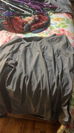 Gray Long Sleeve Athletic Top