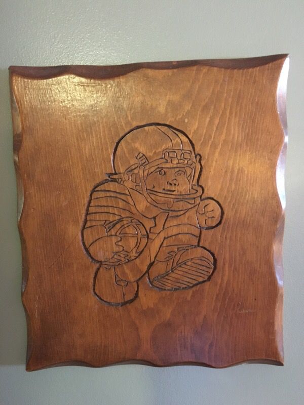 Football player carving