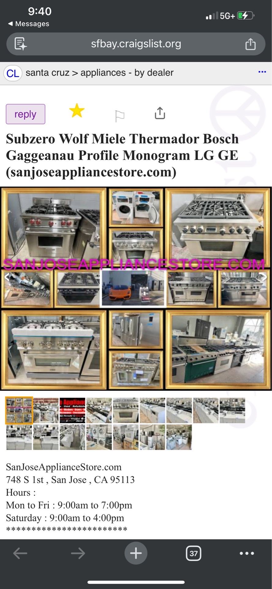 Fridge washer dryer oven high end appliances on sale