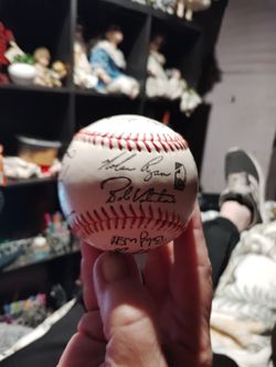 Signed Baseball TX Rangers Entire Team