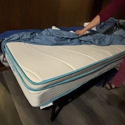 Full Matress with foldable bed frame