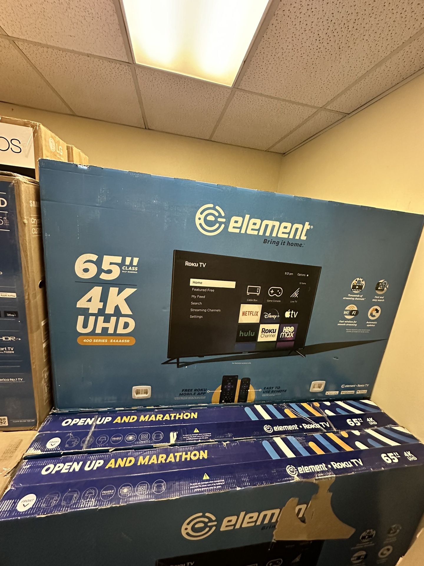 65” Element Roku Smart Led TV 4K 