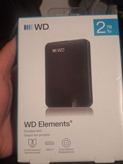NEW UNOPENED-WD Elements 2TB Portable Hard-drive $60 OBO