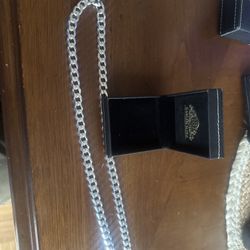 925 Silver Cuban Chain 30” Length 10mm 134 Grams New 