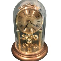 Vintage Bucherer Brass German Clock