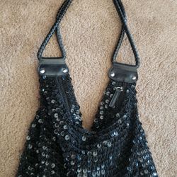 Sequin Slouchy Bag/purse Black 