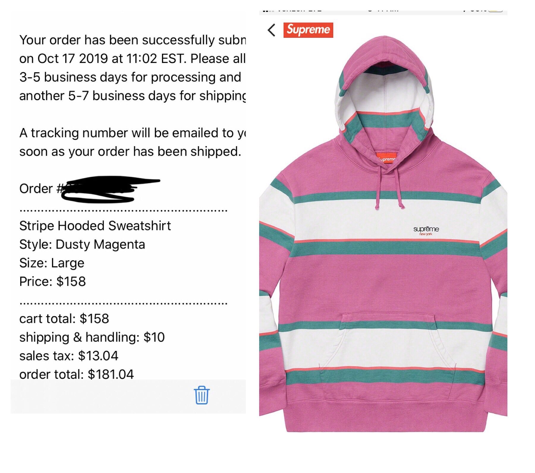 Supreme hoodie 100% authentic