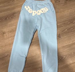 Sp5der light blue sweats Medium