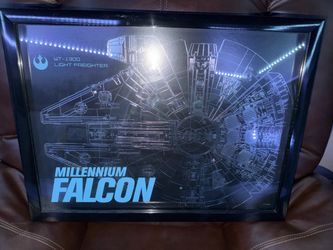 Star Wars Millennium Falcon Shadowbox Poster Disney